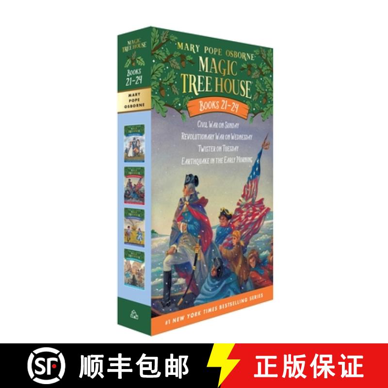 【3-4周达】Magic Tree House Volumes 21-24 Boxed Set: American History Quartet [9780385389570]