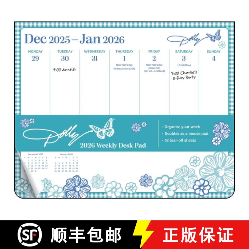 【3-4周达】Dolly Parton 2026 Weekly Desk Pad Calendar [9781524899172]