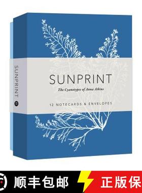【3-4周达】Sunprint Notecards: The Cyanotypes of Anna Atkins (12 Notecards; 12 Designs; Matching Enve... [9781616895914]