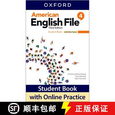 【3-4周达】American English File: Level 4: Student Book With Online Practice [9780194906852]