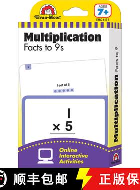 【3-4周达】闪记学习卡 10以内乘法运算 7岁以上 The Learning Line Flashcard Multiplication Facts through... [9781609639495]