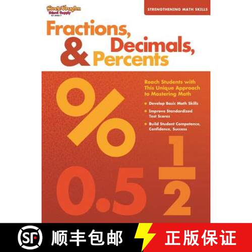 【3-4周达】Strengthening Math Skills: Reproducible Fractions, Decimals, & Percents [9781419039027]