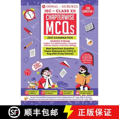 【3-4周达】Chapterwise MCQs Book for Science Stream : ISC Class 12 for Semester I 2021 Exam [9789391184162]