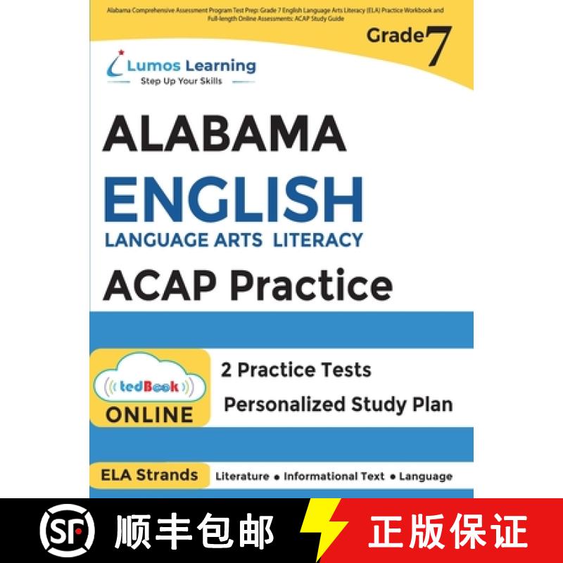【2-3周达】Alabama Comprehensive Assessment Program Test Prep: Grade 7 English Language Arts Literacy... [9781959697466]
