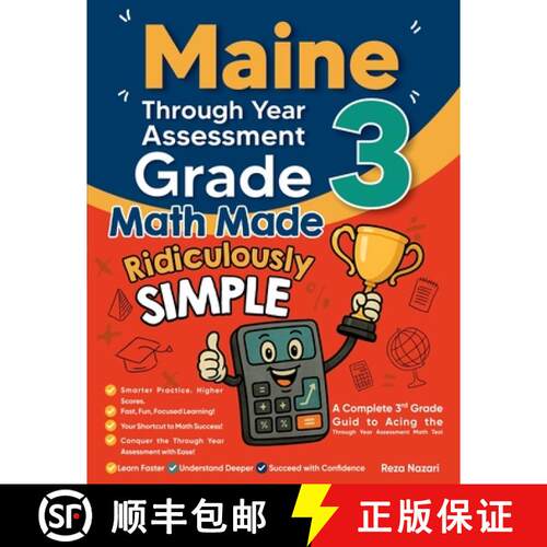 【3-4周达】Maine Through Year Assessment (TYA) Grade 3 Math Made Ridiculously Simple: A Comprehensive... [9798896479277]