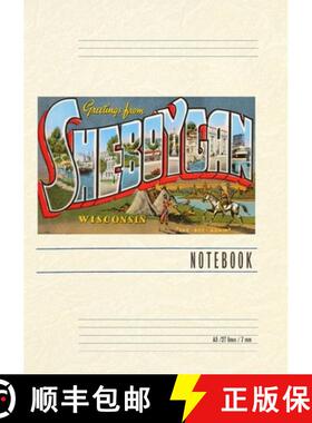 预订 Vintage Lined Notebook Greetings from Sheboygan, Wisconsin [9798385454785]