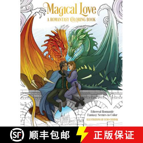 【3-4周达】Romantasy Lover's Coloring Book: Swoon-Worthy Romantic Fantasy Scenes to Color: Swoon-Wort... [9781684620920]