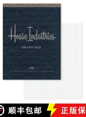 【3-4周达】House Industries Graph Pad: 40 Acid-Free Sheets, Design Tips, Extra-Thick Backing Board [9780451498724]
