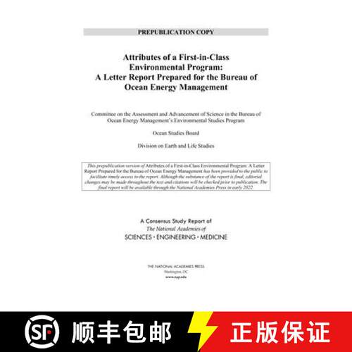 【3-4周达】Attributes of a First-In-Class Environmental Program: A Letter Report Prepared for the Bur... [9780309270953]