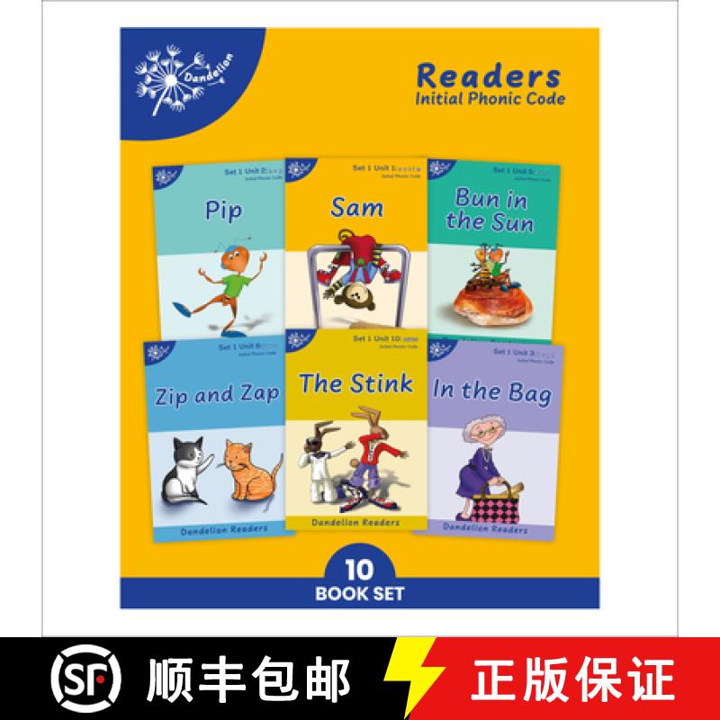 【3-4周达】Phonic Books Dandelion Readers Set 1 Units 1-10 Sam (Alphabet Code Blending 4 and 5 Sound ... [9780744095135]