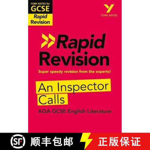 【3-4周达】York Notes for AQA GCSE Rapid Revision: An Inspector Calls catch up, revise and be ready f... [9781292270869]