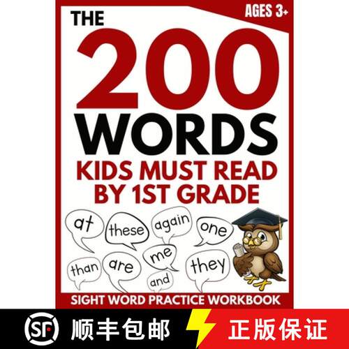 【3-4周达】The 200 Words Kids Must Read by 1st Grade: Sight Word Practice Workbook [9781913357306]