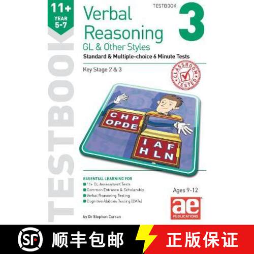 【3-4周达】11+ Verbal Reasoning Year 5-7 GL & Other Styles Testbook 3: Standard & Multiple-choice 6 M... [9781911553670]