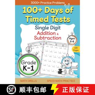 【3-4周达】100+ Days of Timed Tests - Single Digit Addition and Subtraction Practice Workbook, Facts ... [9798887200170]