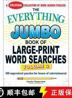 【3-4周达】The Everything Jumbo Book of Large-Print Word Searches, Volume 2: 160 Supersized Puzzles f... [9781507219782]