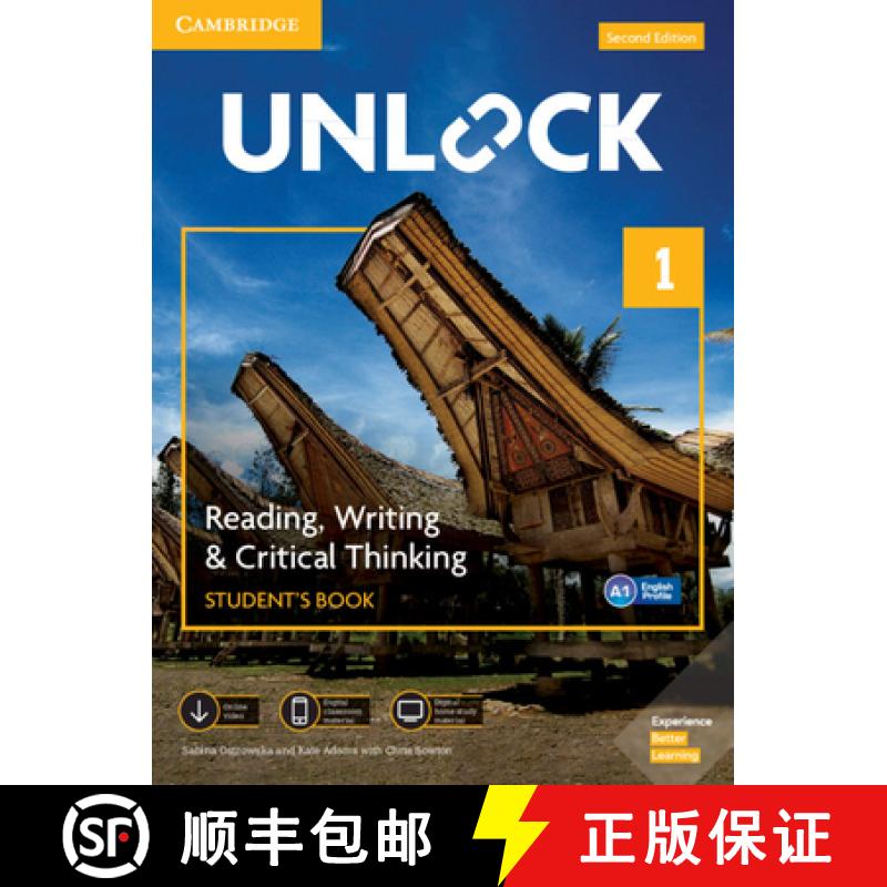 剑桥初中教材 Unlock Level 1 Reading, Writing, & Critical Thinking Student's Book, Mob App and Online ... [9781108681612]