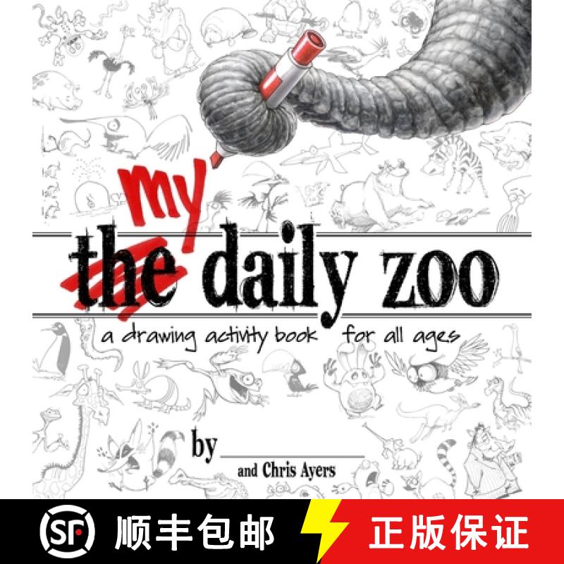 【3-4周达】My Daily Zoo: A Drawing Activity Book for All Ages [9781933492636]