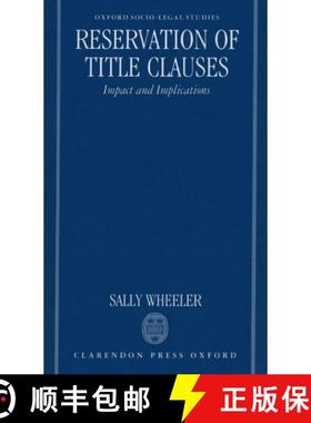 【3-4周达】Reservation of Title Clauses: Impact and Implications [9780198257370]