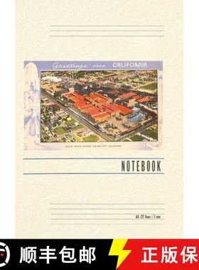 【3-4周达】Vintage Lined Notebook Greetings from California, MGM Studios, Culver City [9798385418565]