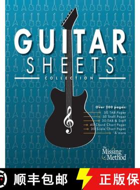 【3-4周达】Guitar Sheets Collection:  Over 200 pages of Blank TAB Paper, Staff Paper, Chord Chart Pap... [9781953101129]