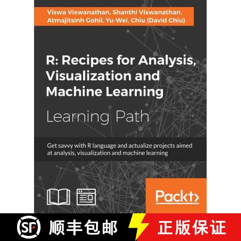 【3-4周达】R Recipes for Analysis, Visualization and Machine Learning: Recipes for Analysis, Visualiz... [9781787289598]