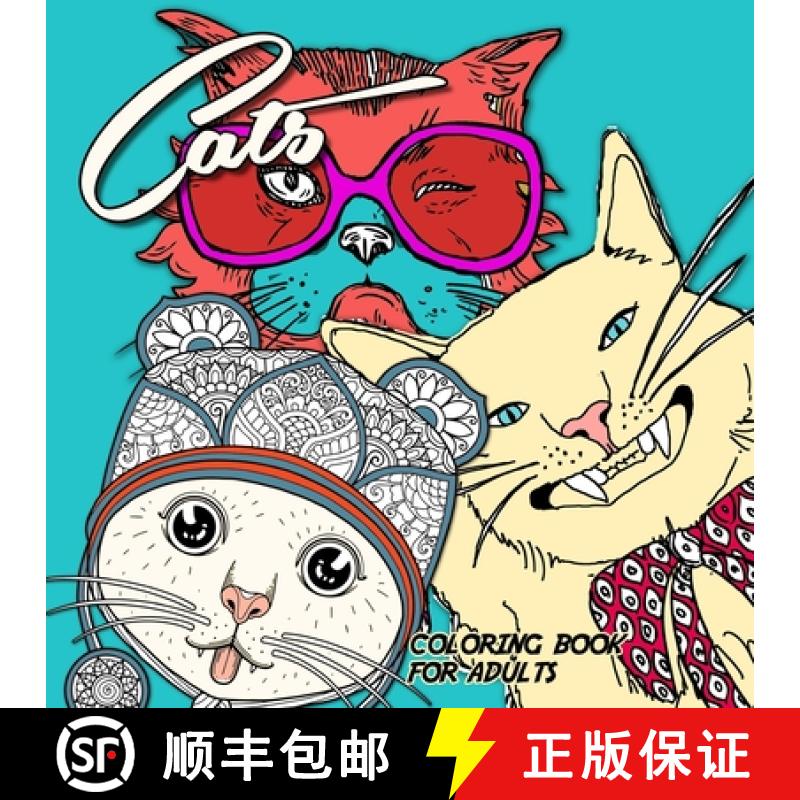【3-4周达】Cats Coloring Book for Adults: funny Cats Coloring Book |  adorable cats Coloring Book for... [9783757524371]