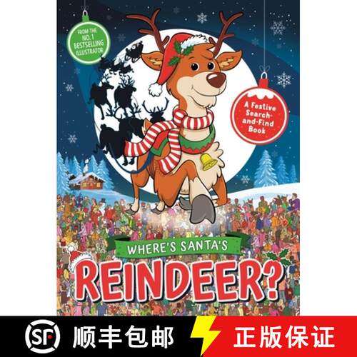 【3-4周达】Where's Santa's Reindeer? : A Festive Search and Find Book [9781789291698]