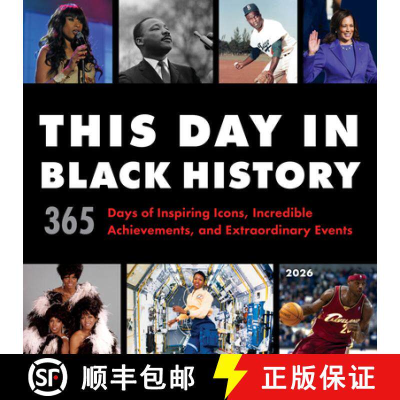 预订 2026 This Day in Black History Wall Calendar: 365 Days of Inspiring Icons, Incredible Achievemen... [9781464229701]