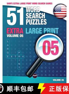 【3-4周达】Sam's Extra Large-Print Word Search Games: 51 Word Search Puzzles, Volume 5: Brain-stimula... [9783864690334]