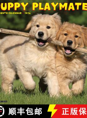 【3-4周达】Puppy Playmates 2026 Wall Calendar [9781549252525]