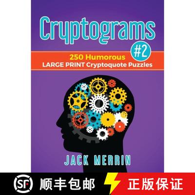 【3-4周达】Cryptograms #2: 250 Humorous LARGE PRINT Cryptoquote Puzzles [9781951557010]