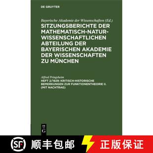 【3-4周达】精装 Kritisch-Historische Bemerkungen Zur Funktionentheorie II. (Mit Nachtrag): Vorgetrage... [9783112323458]