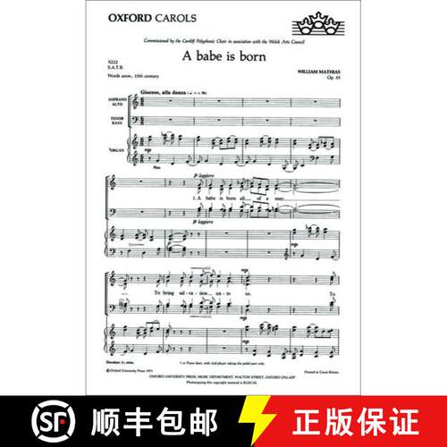 【3-4周达】A Babe Is Born: Vocal Score (Vocal score) [9780193853676]