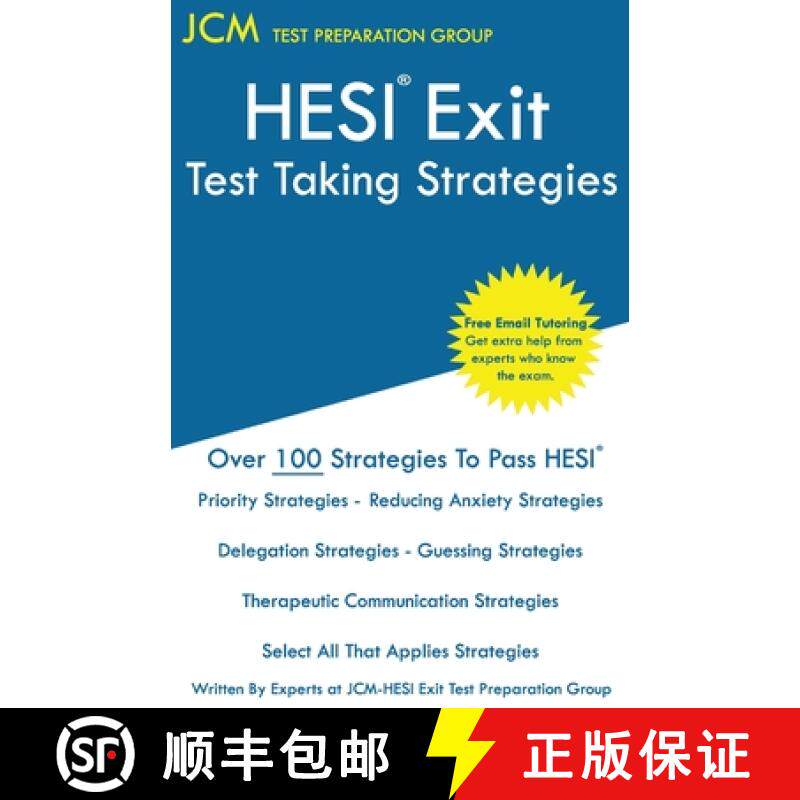 【3-4周达】HESI Exit Test Taking Strategies: Free Online Tutoring - New 2020 Edition - The latest str... [9781647689780]