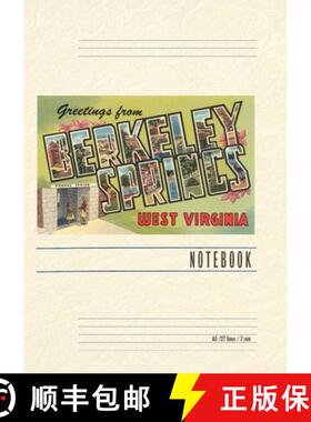 预订 Vintage Lined Notebook Greetings from Berkeley Springs, West Virginia [9798385456437]