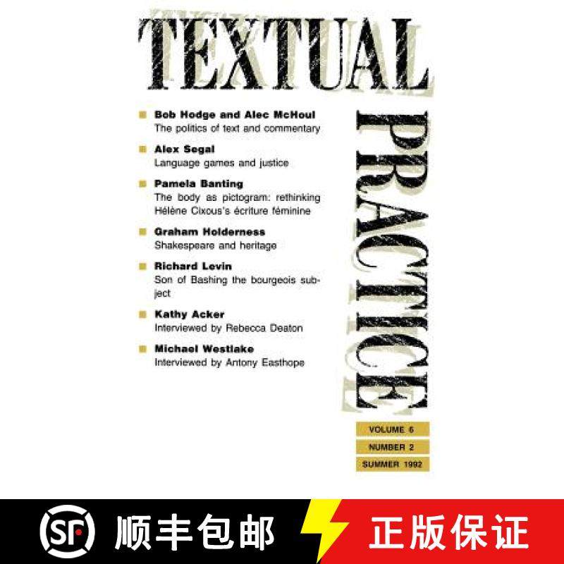 【3-4周达】Textual Practice : Volume 6, Issue 2 [9780415081122]