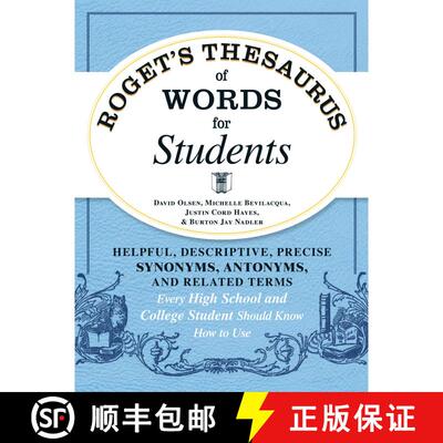 【3-4周达】Roget's Thesaurus of Words for Students : Helpful, Descriptive, Precise Synonyms, Antonyms... [9781440573088]