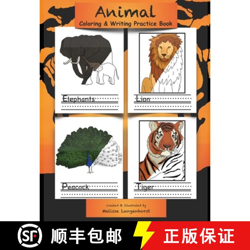 【2-3周达】Animal Coloring & Writing Practice Book [9780578919706]