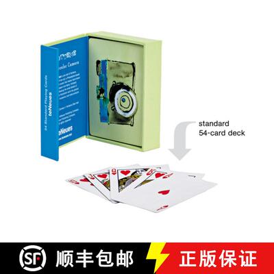 【3-4周达】Teneues - Playing Cards: Watercolor Camera, 54 Cards, Embossed Full Color, Beautiful Green... [9781623258542]