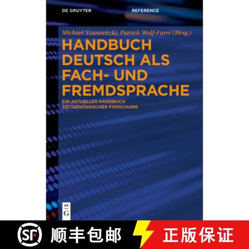 预订 Handbuch Deutsch ALS Fach- Und Fremdsprache: Ein Aktuelles Handbuch Zeitgenössischer Forschung [9783110690255]