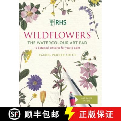 【3-4周达】Rhs Wildflowers Watercolour Art Pad: 15 Botanical Artworks for You to Paint [9781784728878]