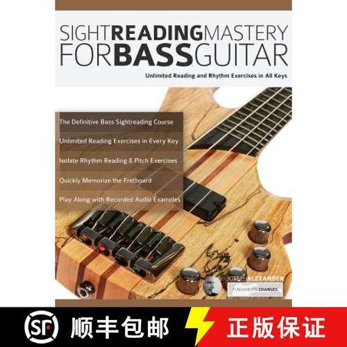 【3-4周达】Sight Reading Mastery for Bass Guitar [9781789330458]