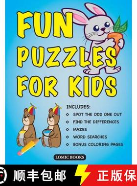 预订 Fun Puzzles for Kids: Includes Spot the Odd One Out, Find the Differences, Mazes, Word Searches ... [9780995284289]