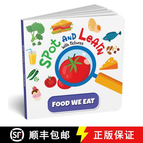 【3-4周达】Spot and Learn with Pictures: Food We Eat: A Fun & Interactive Board Book to Develop Obser... [9789815127522]