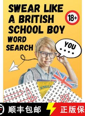 【3-4周达】Swear Like A British Schoolboy Word Search: Large Print 8.5x11 funny gift for adults [9781915372505]