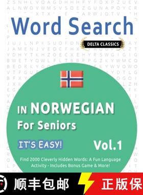 预订 Word Search in Norwegian for Seniors - It's Easy! Vol.1 - Delta Classics - Find 2000 Cleverly Hi... [9798349005633]