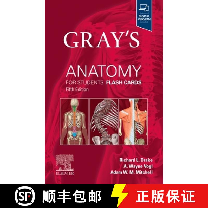 【3-4周达】Gray's Anatomy for Students Flash Cards [9780443105142]