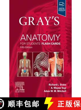 【3-4周达】Gray's Anatomy for Students Flash Cards [9780443105142]