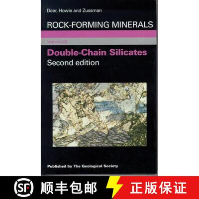 预订 精装 Rock-Forming Minerals, Volume 2B: Double-Chain Silicates (Edition: 2) [9781897799772]