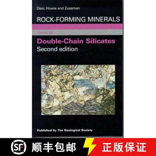 预订 精装 Rock-Forming Minerals, Volume 2B: Double-Chain Silicates (Edition: 2) [9781897799772]